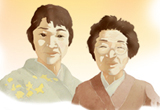 祖母・母の似顔絵